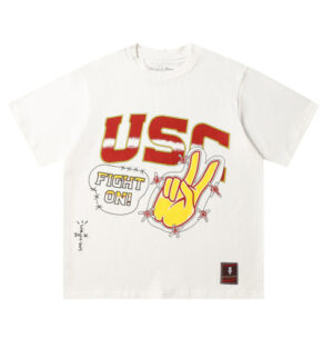 Travis Scott x Mitchell & Ness USC Trojans Hand-Drawn T-Shirt